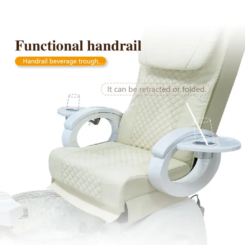 Hot Sale Modern Nail Salon Furniture Pipeless Jet Foot Spa Luxury Electric Pedicure Massage Chair — image 6