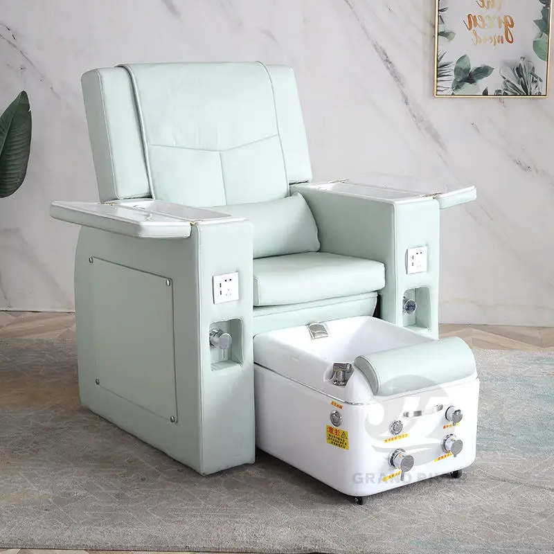 Factory Price Fully Automatic Massage Manicure Pedicure Chair Thermostatic Surf Function Customized Leather for Beauty S — view 1