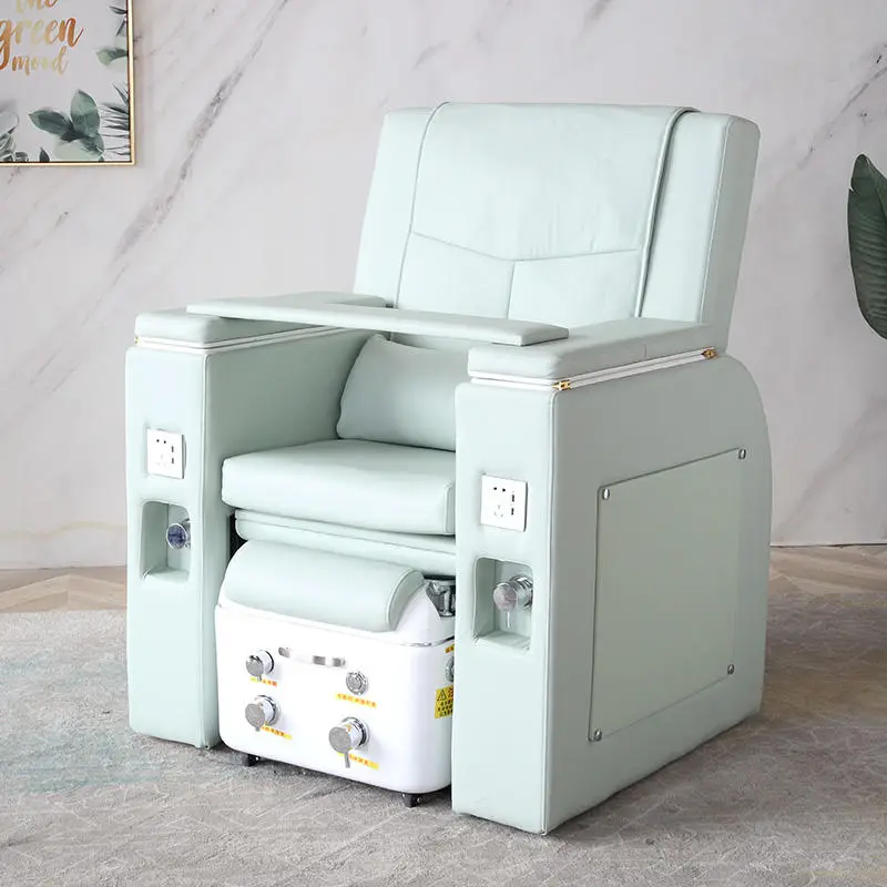 Factory Price Fully Automatic Massage Manicure Pedicure Chair Thermostatic Surf Function Customized Leather for Beauty Salon — image 3