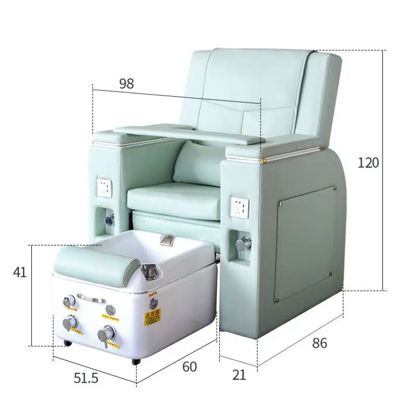 Factory Price Fully Automatic Massage Manicure Pedicure Chair Thermostatic Surf Function Customized Leather for Beauty Salon — image 5