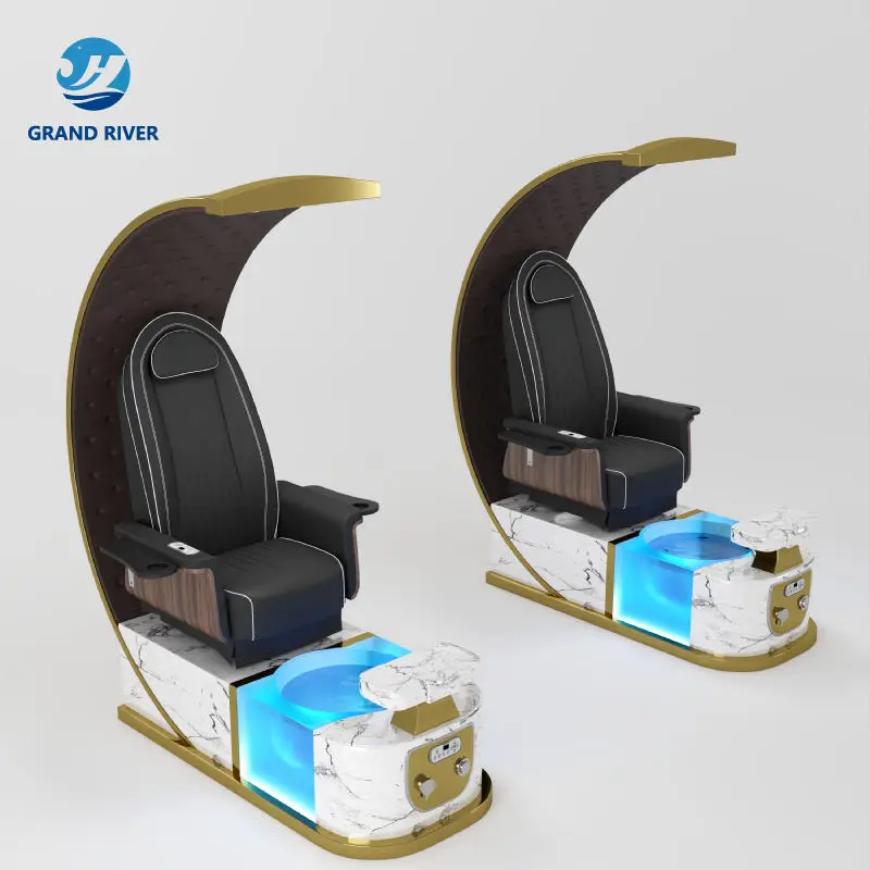 Multi Functional Electric Reclining Pedicure Manicure Chair whirlpool Foot Spa Massage Chair for Nail Salon — image 3