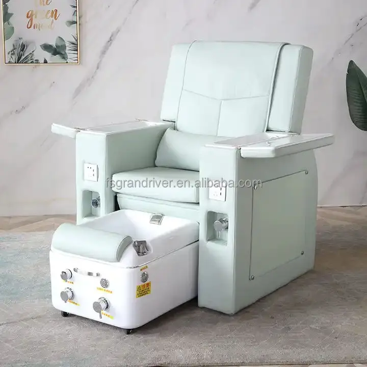 Factory Price Fully Automatic Massage Manicure Pedicure Chair Thermostatic Surf Function Customized Leather for Beauty Salon — image 7