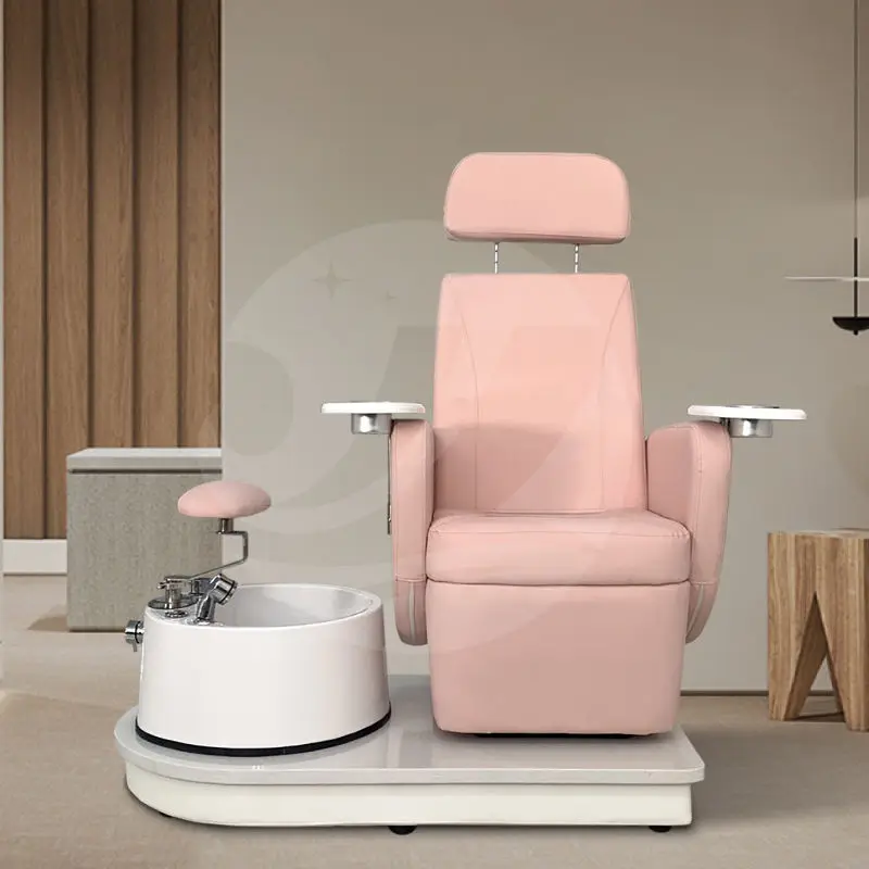 Massage Pedicure Chair with Foot Spa Electric Multifunctional Back Massage Chair with Glass Pedicure — view 1