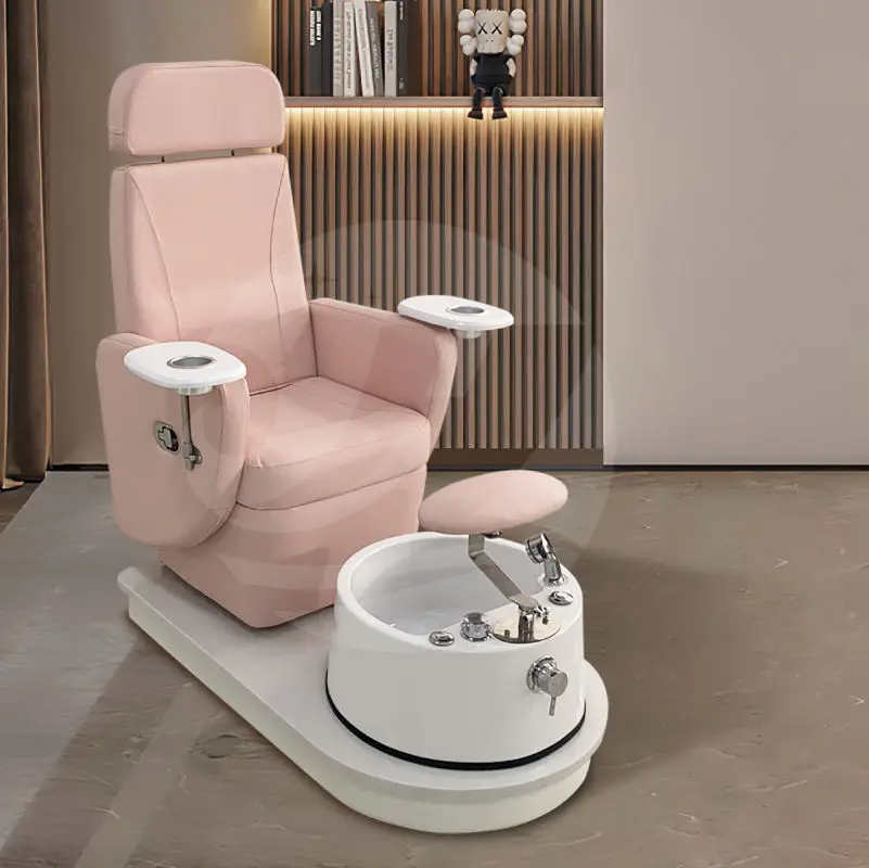 Massage Pedicure Chair with Foot Spa Electric Multifunctional Back Massage Chair with Glass Pedicure — image 4
