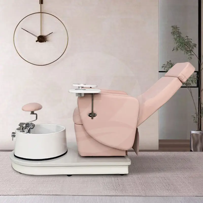 Massage Pedicure Chair with Foot Spa Electric Multifunctional Back Massage Chair with Glass Pedicure — image 5