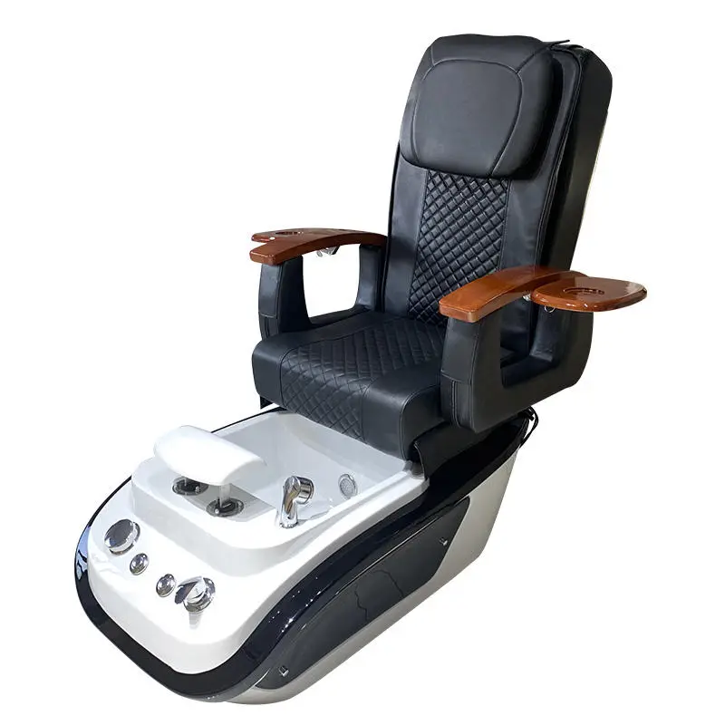 Luxury Professional Leather+high Density Sponge Salon Store China Chairs Gold Green Massage Nail Spa Chair Pedicure — image 5