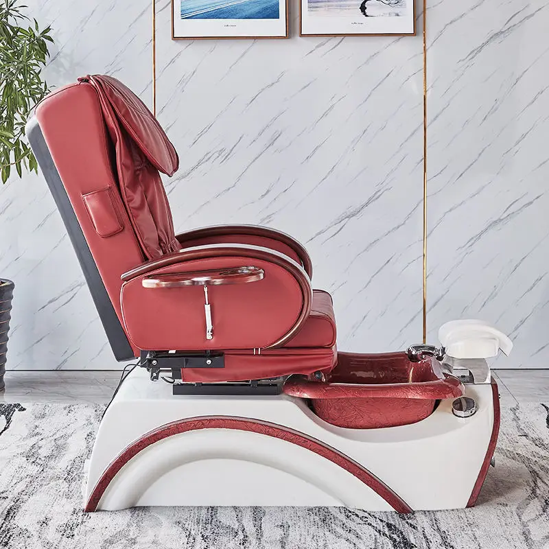 Wholesale Luxury Healths PU Cover Acrylic Fiberglass 2023 Pedicure Chair — image 4