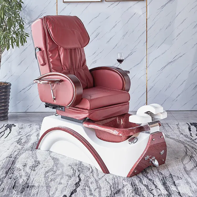 Wholesale Luxury Healths PU Cover Acrylic Fiberglass 2023 Pedicure Chair — image 6