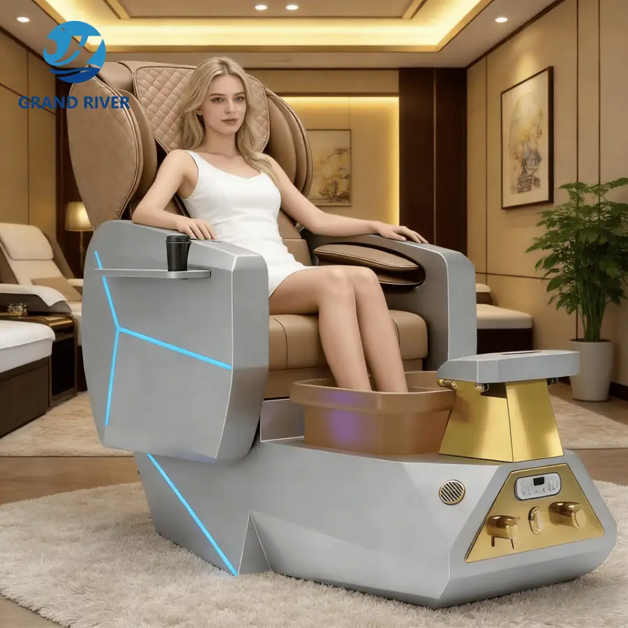 Salon Furniture Luxury Modern European High Back Foot Spa Chair Throne Manicure Pedicure ChairsPopular — image 3