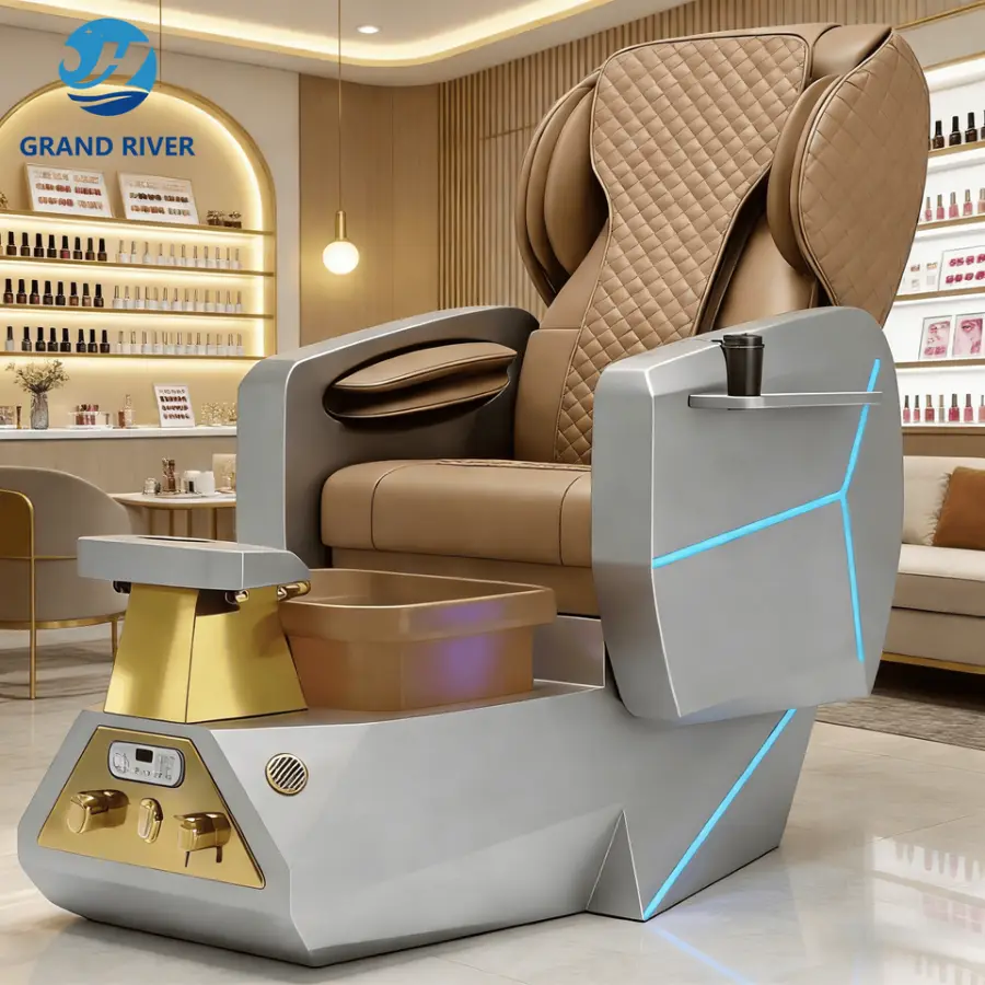 Salon Furniture Luxury Modern European High Back Foot Spa Chair Throne Manicure Pedicure ChairsPopular — image 4