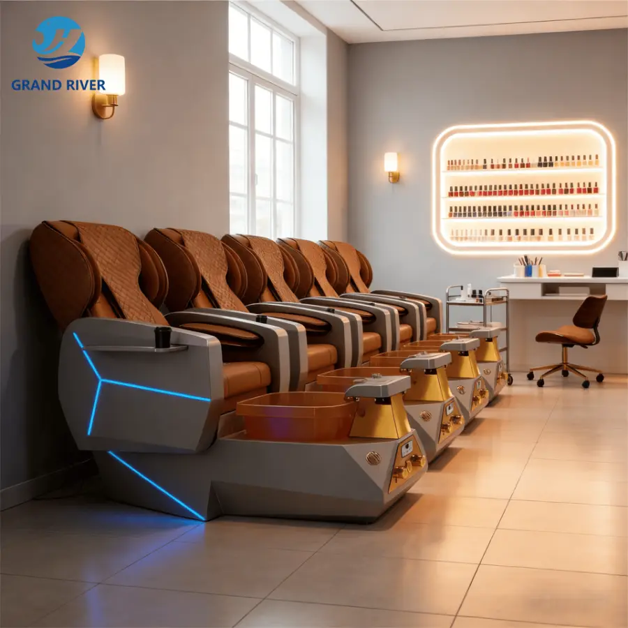 Salon Furniture Luxury Modern European High Back Foot Spa Chair Throne Manicure Pedicure ChairsPopular — image 5