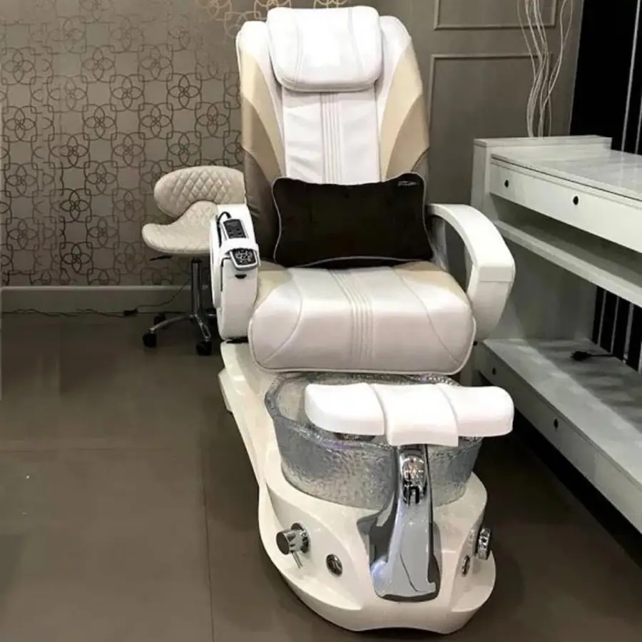 Modern Beauty Salon Equipment Professional Foot Spa Manicure Chair Luxury Black Pedicure Chair for Nail Salon — image 3
