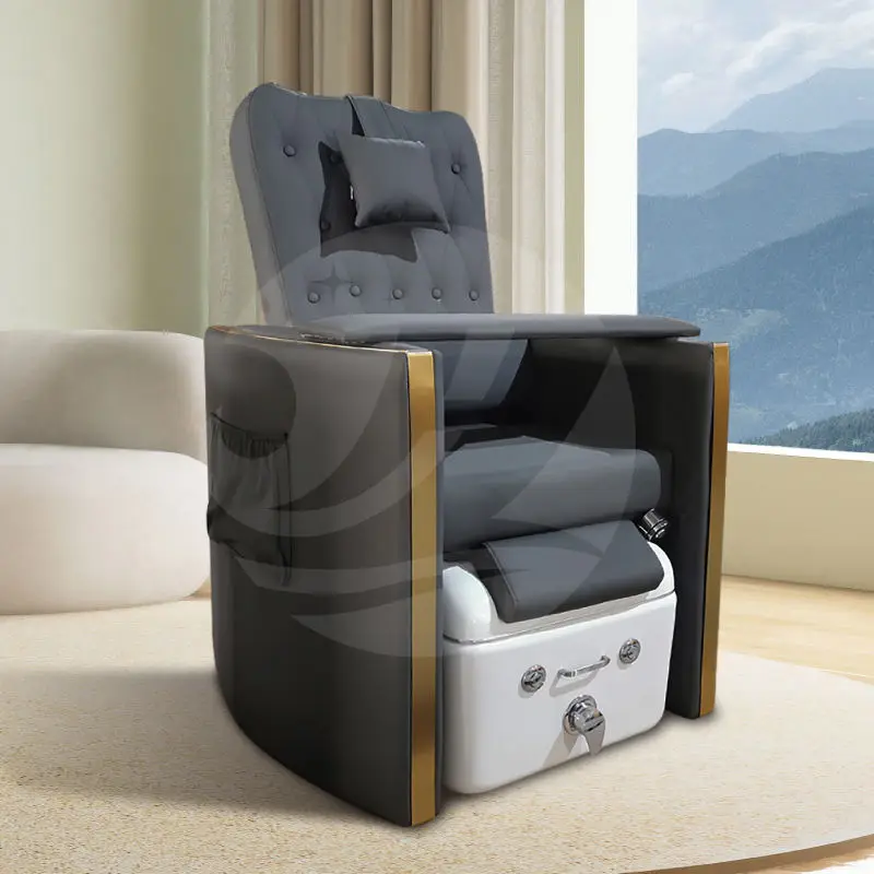 Modern Best Price Nail Salon Pedicure Chairs Luxury No Plumbing Pedicure Light Surfing Function Foot Spa Chairs Ceramic — view 1