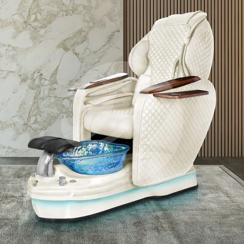 Luxury Design Low MOQ Electric Light Surfing Foot Spa Pedicure Chair Knead Massage Recliner Beauty Salon Chair Pedicure — view 1