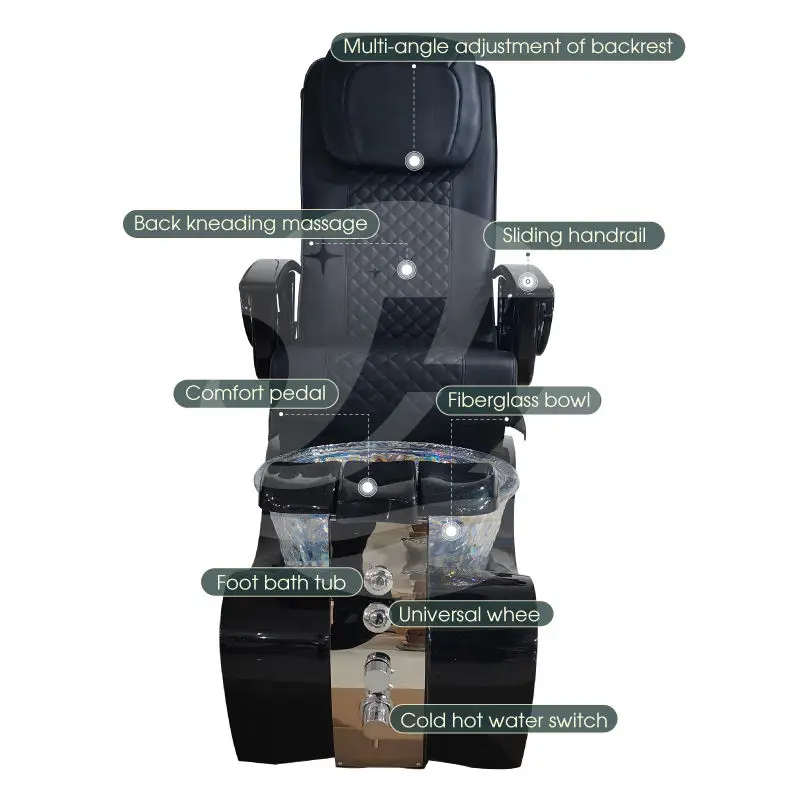 Wholesale Luxury Spa Massage Chair Pedicure Foot Nail Chair Reclining Electric Foot Care Beauty Salon Manicure Pedicure Chair — image 5