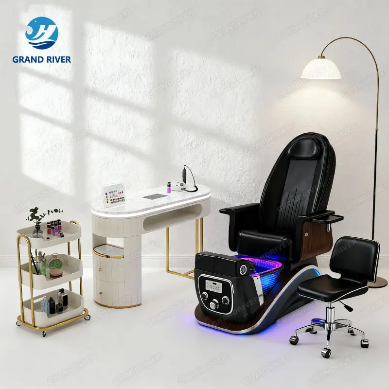 European Style Reclining Pedicure Chair Knead Massage Salon Foot Spa Furniture Manicure Pedicure Stylish Massage Sillas — view 2
