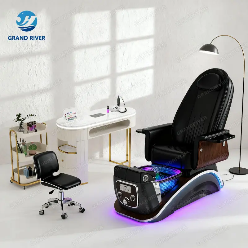 European Style Reclining Pedicure Chair Knead Massage Salon Foot Spa Furniture Manicure Pedicure Stylish Massage Sillas — view 3