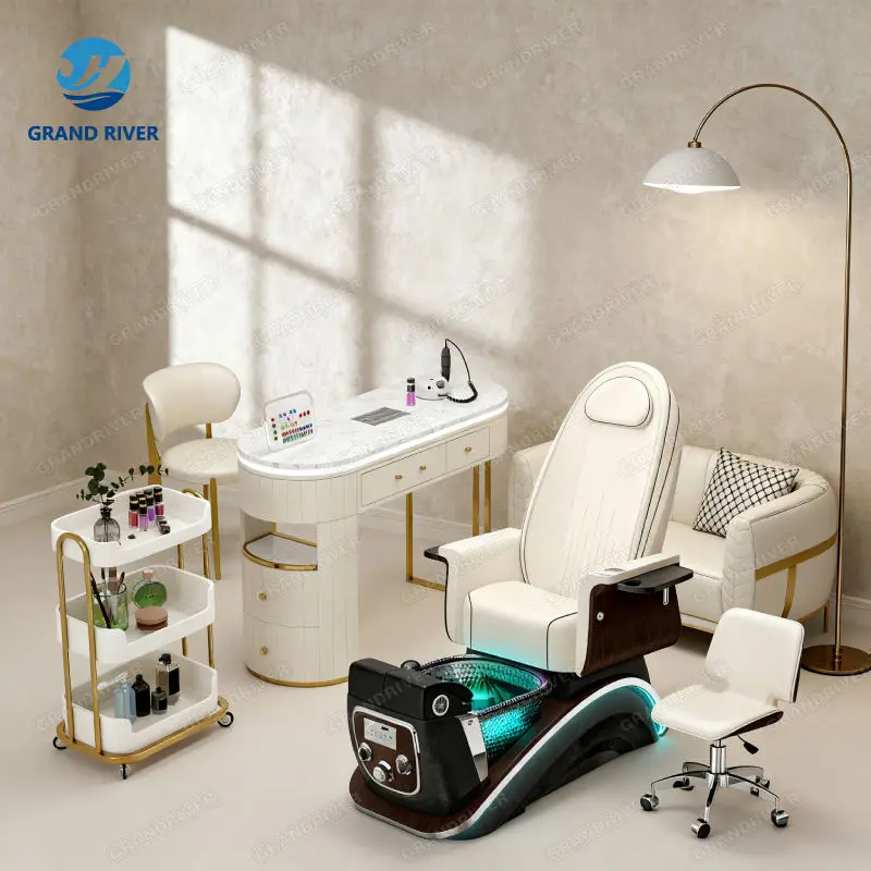 European Style Reclining Pedicure Chair Knead Massage Salon Foot Spa Furniture Manicure Pedicure Stylish Massage Sillas — view 4