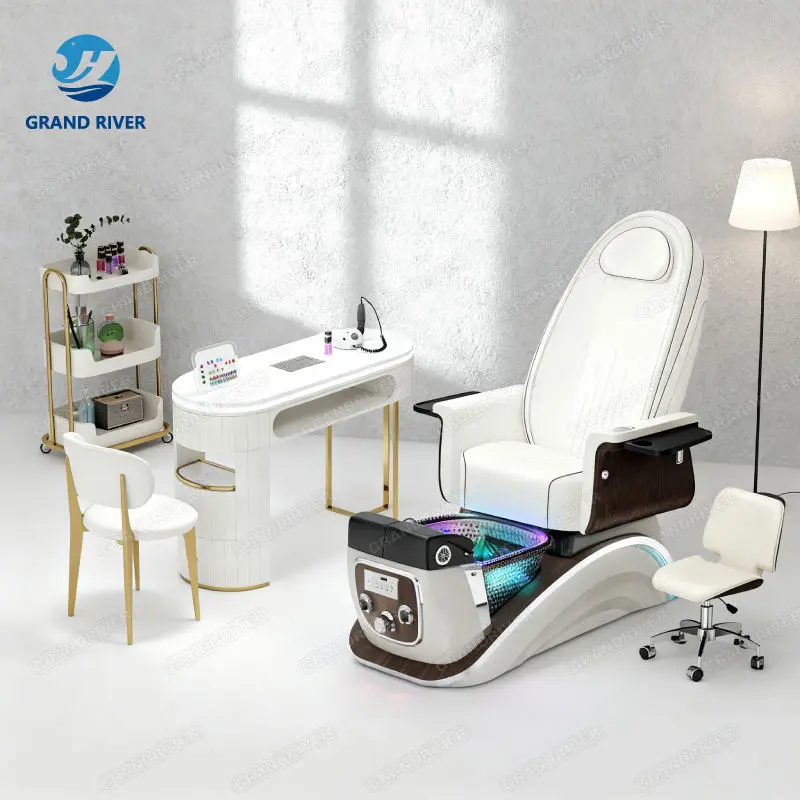European Style Reclining Pedicure Chair Knead Massage Salon Foot Spa Furniture Manicure Pedicure Stylish Massage Sillas — view 5