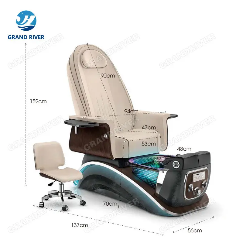 European Style Reclining Pedicure Chair Knead Massage Salon Foot Spa Furniture Manicure Pedicure Stylish Massage Sillas — view 6