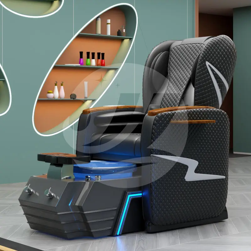 Wholesale Modern Electric Nail Salon Spa Massage Chair Pedicure Machine Light Surfing Foot Nail Chair Reclinable — view 1