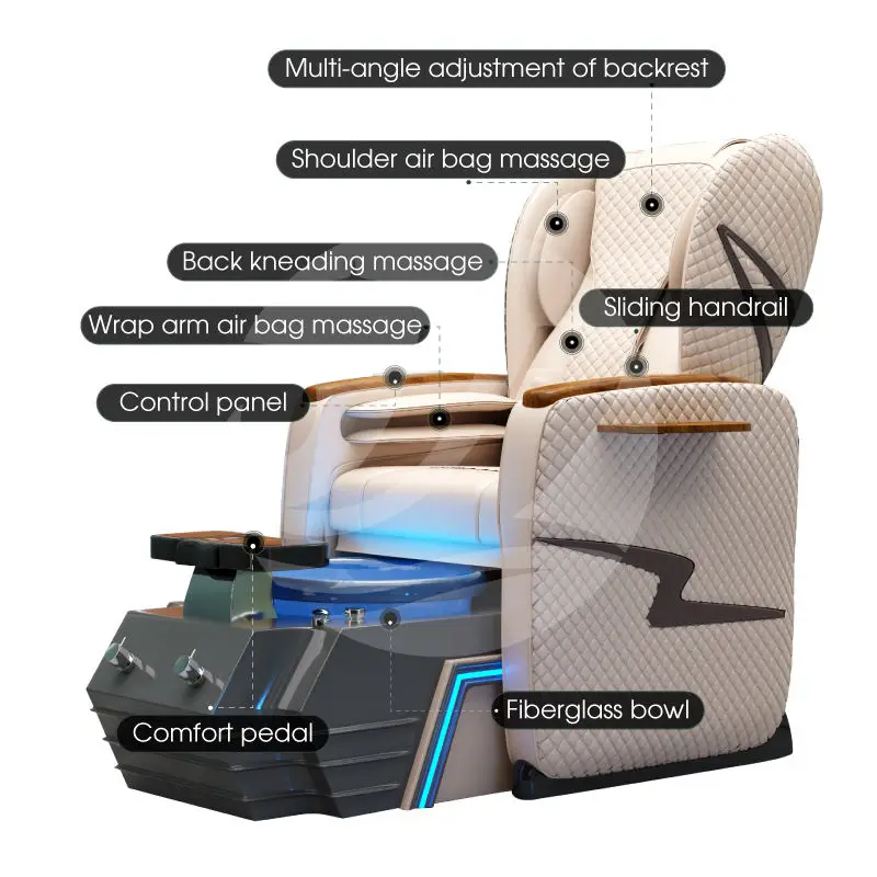 Low MOQ Stylish Salon Beauty Pedicure Chair Spa Foot Knead Massage Pedicure and Manicure Nail Salon Furniture Supplier — image 5