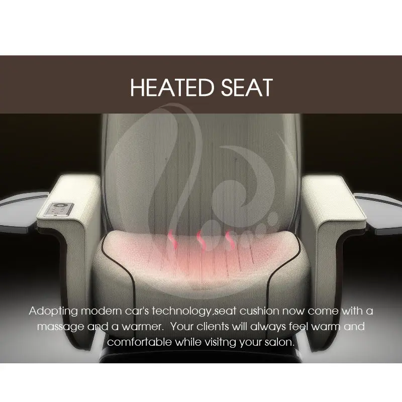 Professional Luxury Spa Beauty Salon Furniture Transparent Fiberglass Basin Electric Foot Spa Pedicure Chair With Light Surfing — image 5