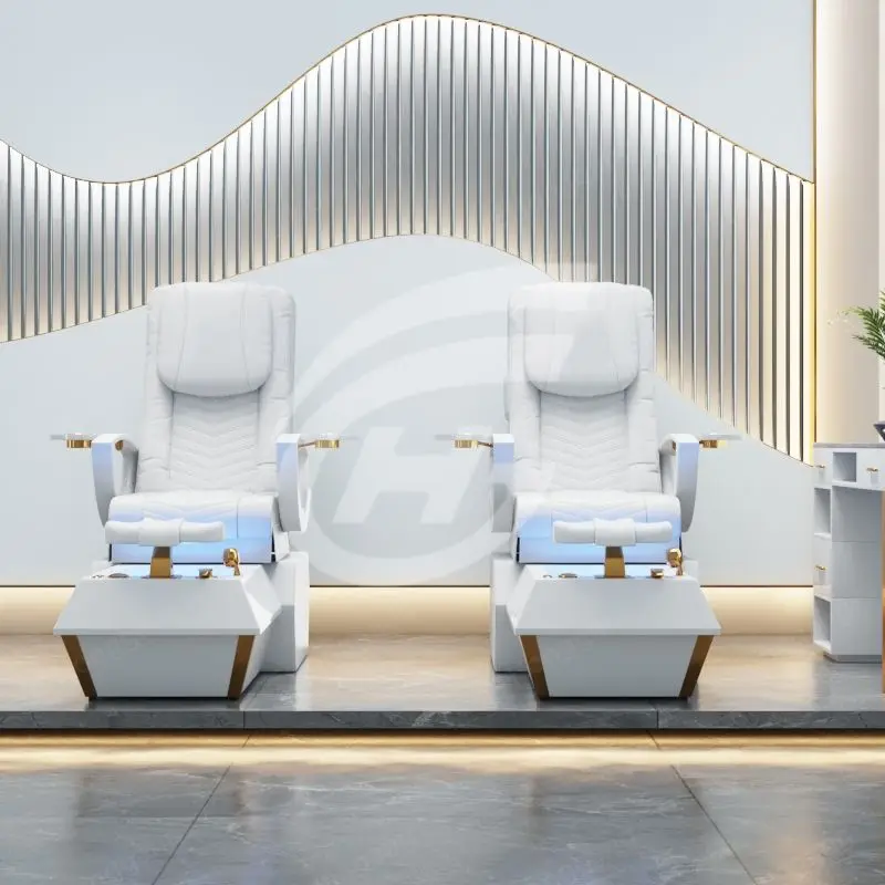 Luxury Personalized Custom Spa Massage Chair Electric Foot Spa Pedicure Manicure Chair with Light Surfing Function for Salon — image 5