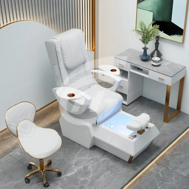 Luxury Personalized Custom Spa Massage Chair Electric Foot Spa Pedicure Manicure Chair with Light Surfing Function for Salon — image 6