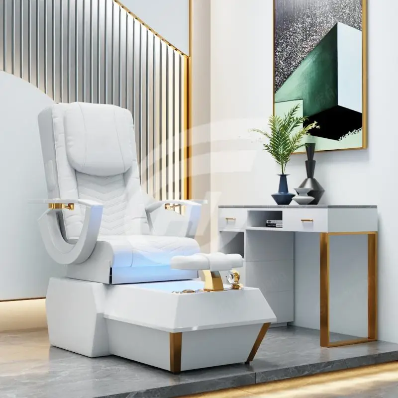 Luxury Personalized Custom Spa Massage Chair Electric Foot Spa Pedicure Manicure Chair with Light Surfing Function for Salon — image 7