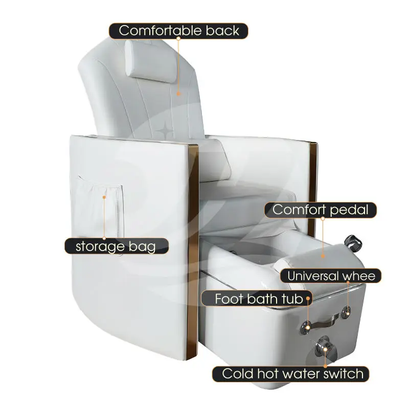 Best Selling Recliner Pedicure Chair Foot Spa Massage whirlpool Silla De Spa Pedicure Manicure Chairs for Nail Salon — image 7