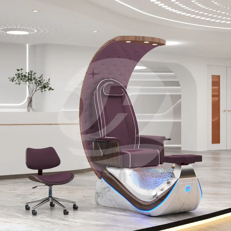 Electrical Beauty Salon Nail Spa Chair Foot Massage Pedicure Bowl Chair Manicure Pedicure Station Reclinable Luxury Modern — image 4
