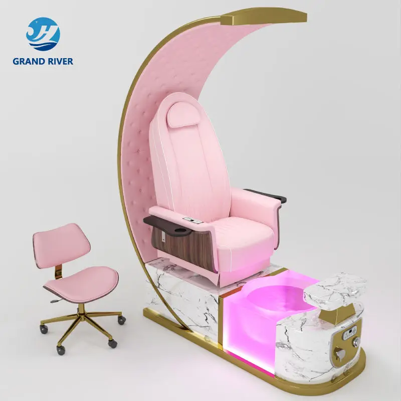 Beauty Nail Salon Furniture Electric Spa Massage Chair Foot Bath Spa Pedicure and Manicure Chairs with Heating Function — view 1