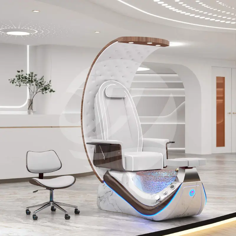 Most Popular Spa Pedicure Chair with High Quality Luxury Foot Massage whirlpool Manicure Pedicure Chairs Nail Salon Furniture — image 7