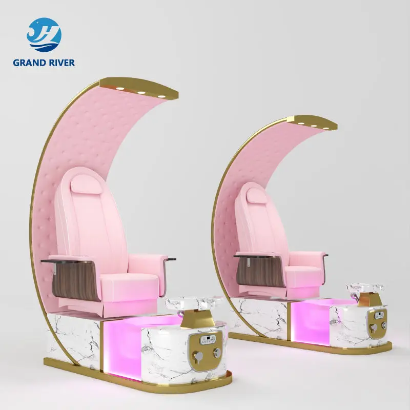 Beauty Nail Salon Furniture Electric Spa Massage Chair Foot Bath Spa Pedicure and Manicure Chairs with Heating Function — image 4
