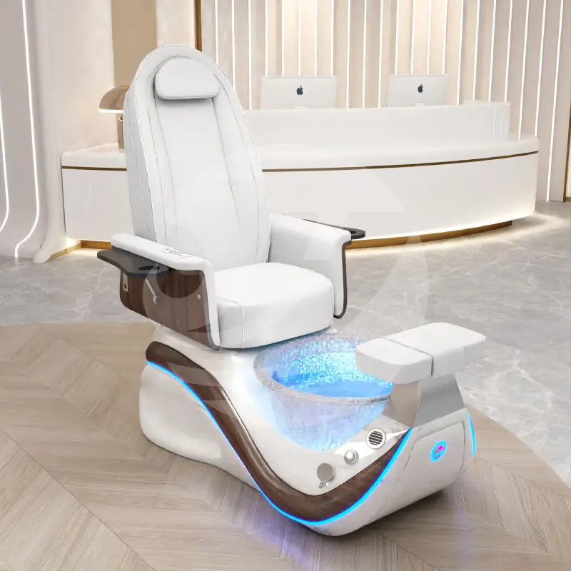 Multi Functional Nail Salon Spa Pedicure Chair whirlpool Pipeless Foot Massage Pedicure Manicure Chairs Luxury for Sale — view 1