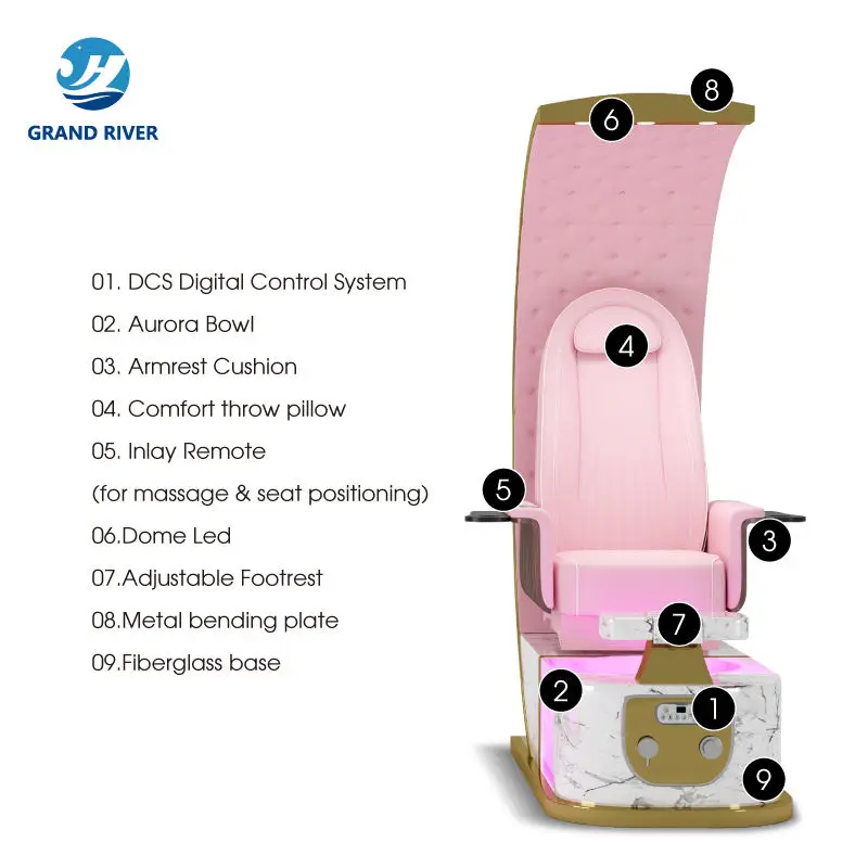 Beauty Nail Salon Furniture Electric Spa Massage Chair Foot Bath Spa Pedicure and Manicure Chairs with Heating Function — image 7