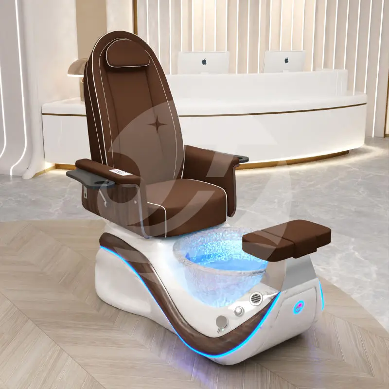 Multi Functional Nail Salon Spa Pedicure Chair whirlpool Pipeless Foot Massage Pedicure Manicure Chairs Luxury for Sale — image 3