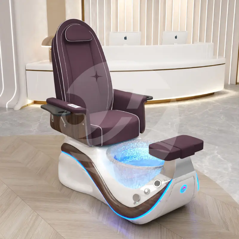 Multi Functional Nail Salon Spa Pedicure Chair whirlpool Pipeless Foot Massage Pedicure Manicure Chairs Luxury for Sale — image 4