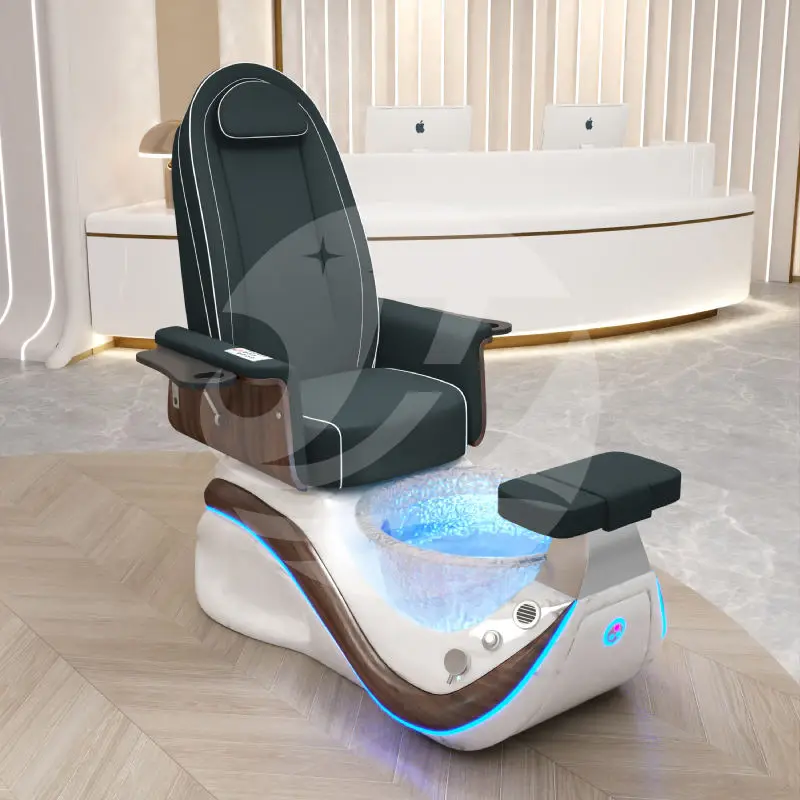 Multi Functional Nail Salon Spa Pedicure Chair whirlpool Pipeless Foot Massage Pedicure Manicure Chairs Luxury for Sale — image 5
