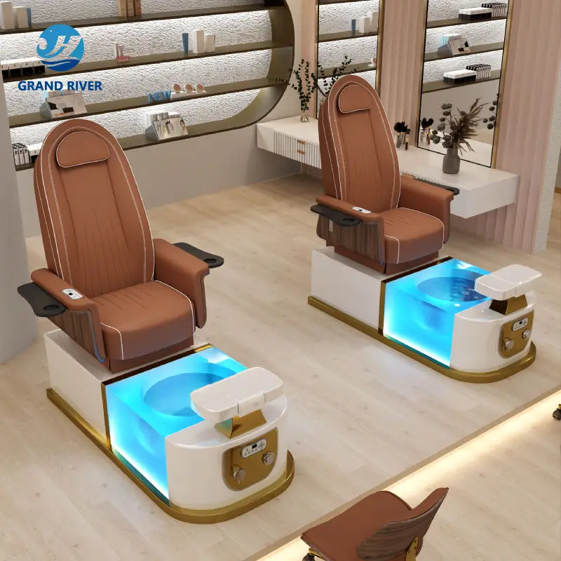 Original Design Modern Electric Pedicure Spa Chair with Knead Massage Manicure Pedicure Throne Chairs Luxury for Nail Salon — image 3