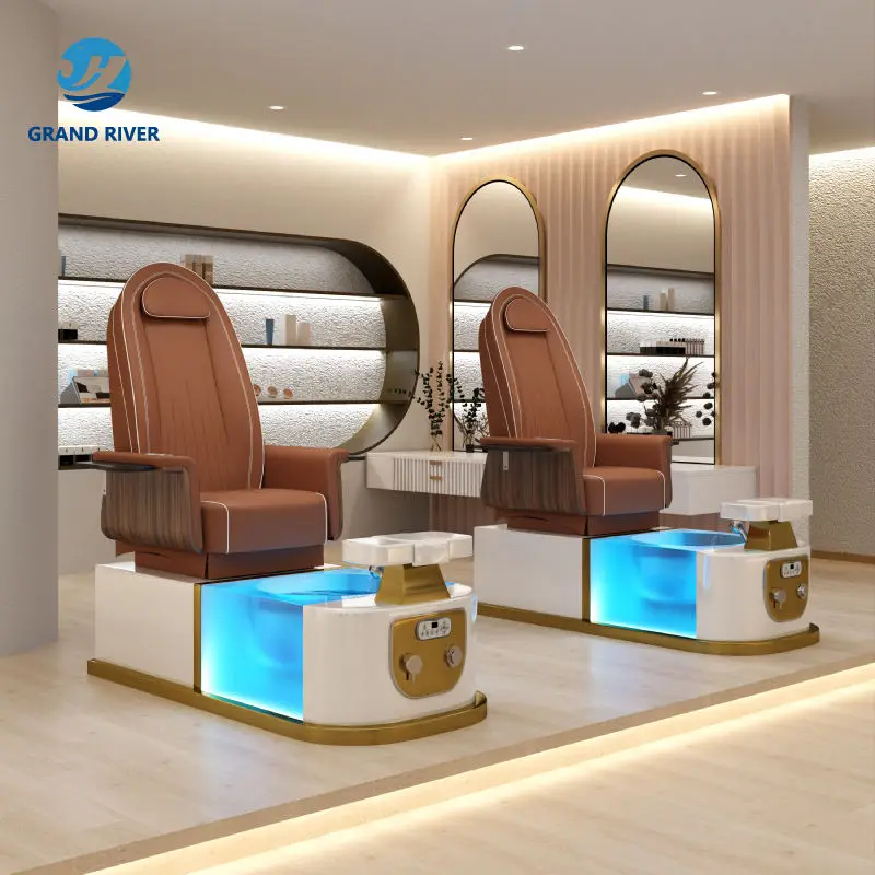 Original Design Modern Electric Pedicure Spa Chair with Knead Massage Manicure Pedicure Throne Chairs Luxury for Nail Salon — image 4