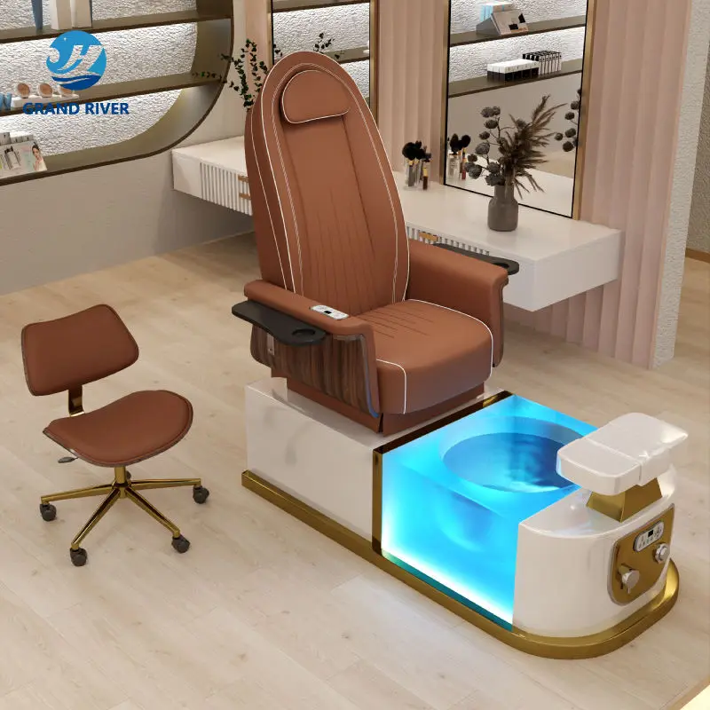 Nail Salon Furniture Electric Foot Bath Spa Pedicure Chair Light Surfing Spa Massage Chair for Manicure and Pedicure Luxury — image 6