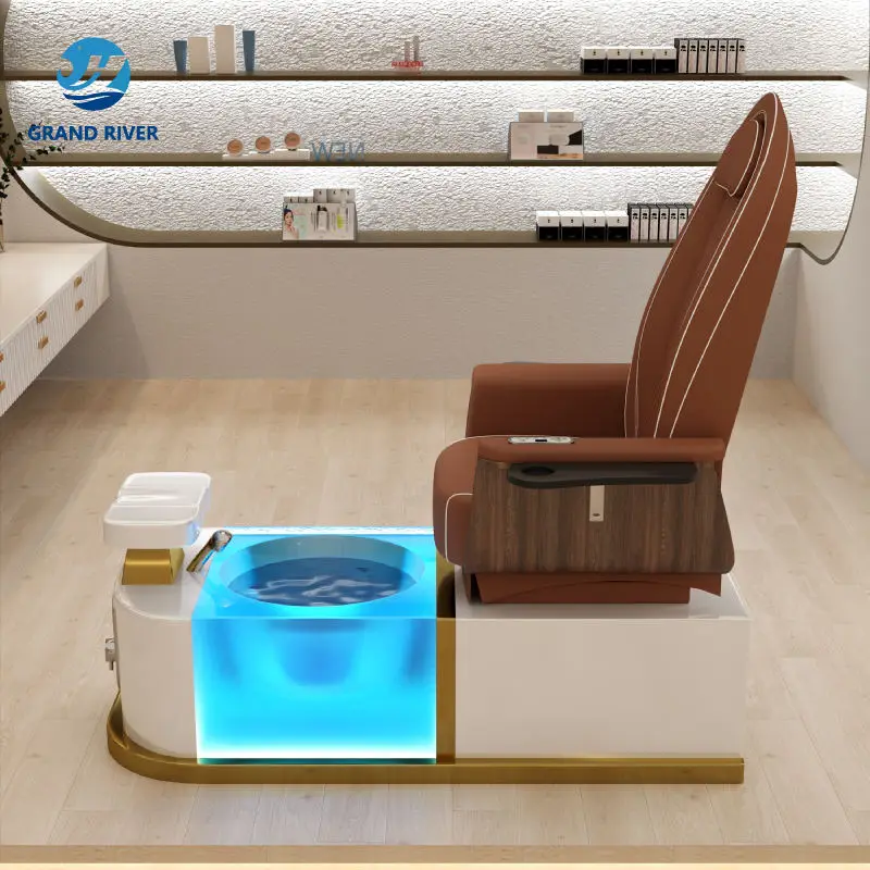 Nail Salon Furniture Electric Foot Bath Spa Pedicure Chair Light Surfing Spa Massage Chair for Manicure and Pedicure Luxury — image 7
