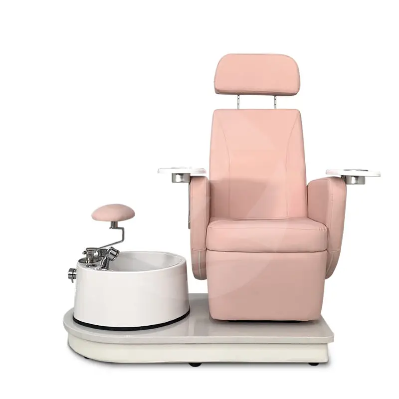 Hot Sale whirlpool Magnetic Jet Nail Shop Manicure Station Foot Bath Spa Pedicure Chair Ceramic Basin with Massage Luxury — image 3