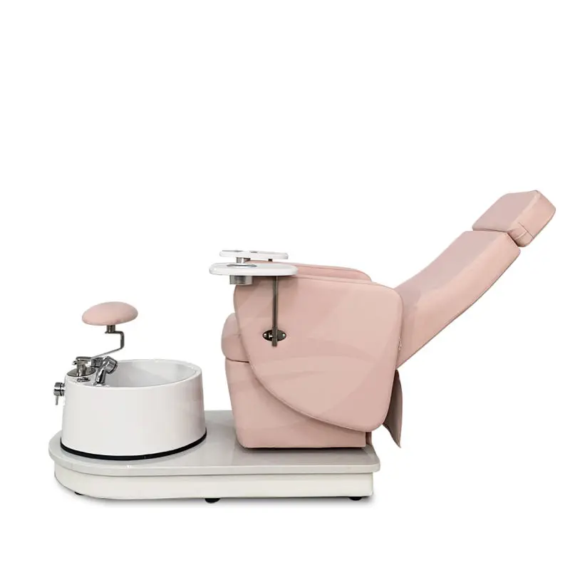 Hot Sale whirlpool Magnetic Jet Nail Shop Manicure Station Foot Bath Spa Pedicure Chair Ceramic Basin with Massage Luxury — image 6