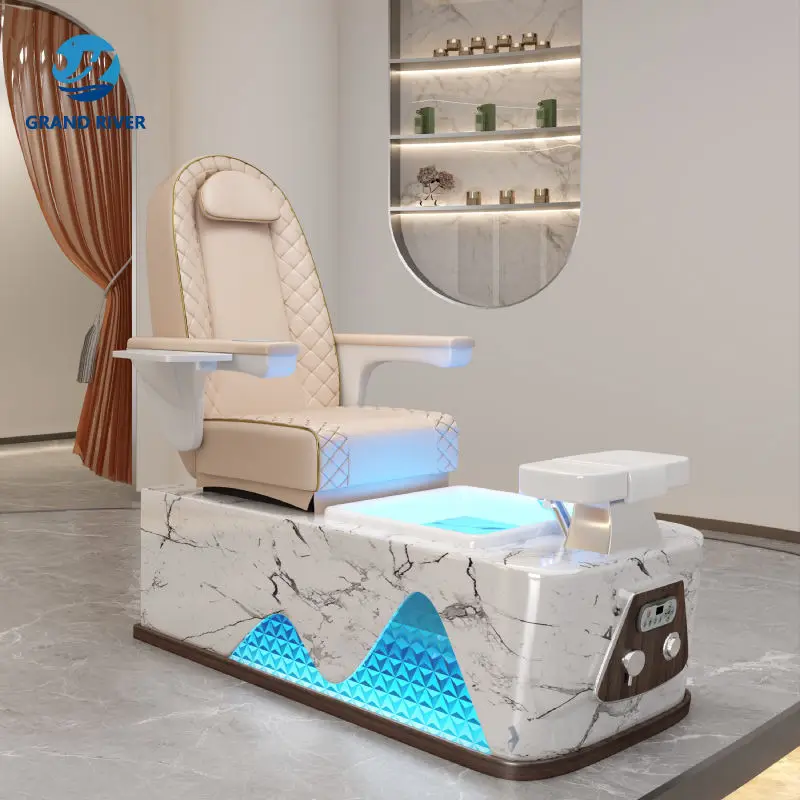 Best Selling Luxury Custom Human Touch Massage Pedicure Chair Nail Salon Foot Bath Spa Pedicure Chairs Manicure — view 1