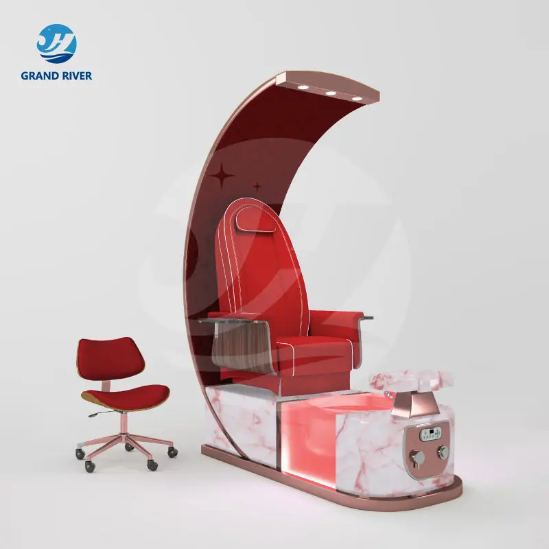 Customizable Color Pedicure Chair Electric Nail Salon Spa Pedicure Chair With Drain Pump Sillas De Pedicure With Massage — image 3