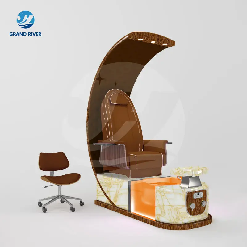 Customizable Color Pedicure Chair Electric Nail Salon Spa Pedicure Chair With Drain Pump Sillas De Pedicure With Massage — image 4