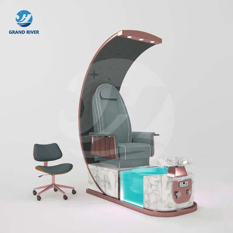 Customizable Color Pedicure Chair Electric Nail Salon Spa Pedicure Chair With Drain Pump Sillas De Pedicure With Massage — image 6